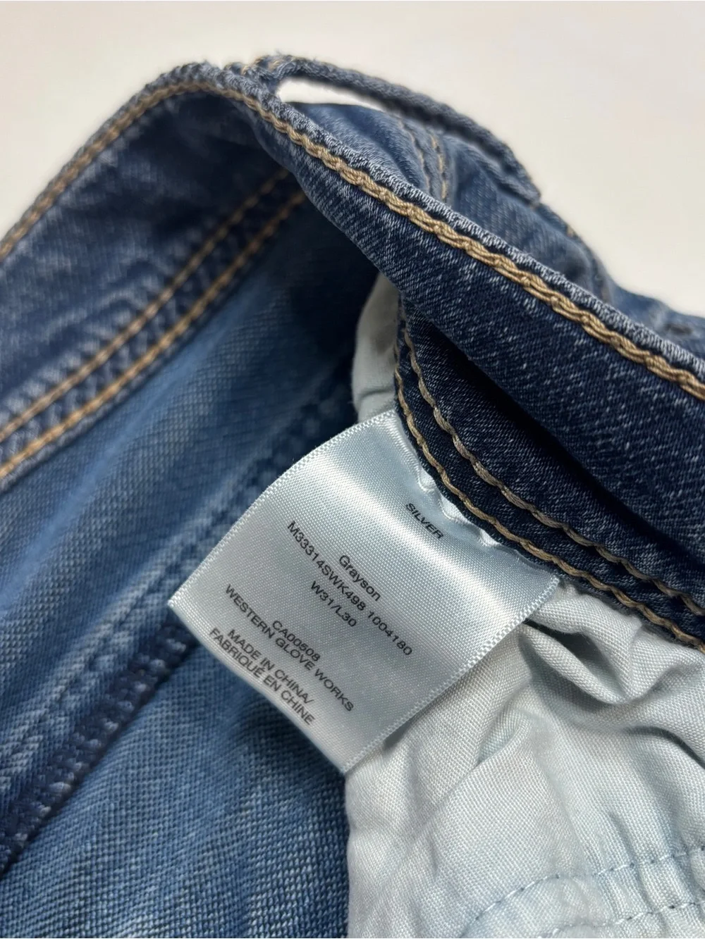 Silver Jeans Co Grayson Men Jeans 31x30 Blue Straight Leg Stretch Denim